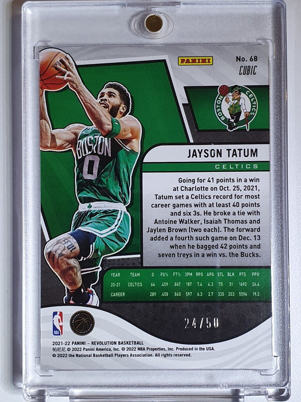 2021 Panini Revolution Jayson Tatum #68 CUBIC HOLO /50 - Ready to Grade