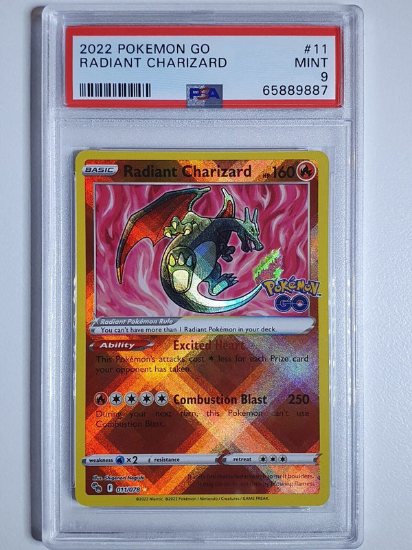 2020 Pokemon Go Radiant Charizard 011/078  - PSA 9