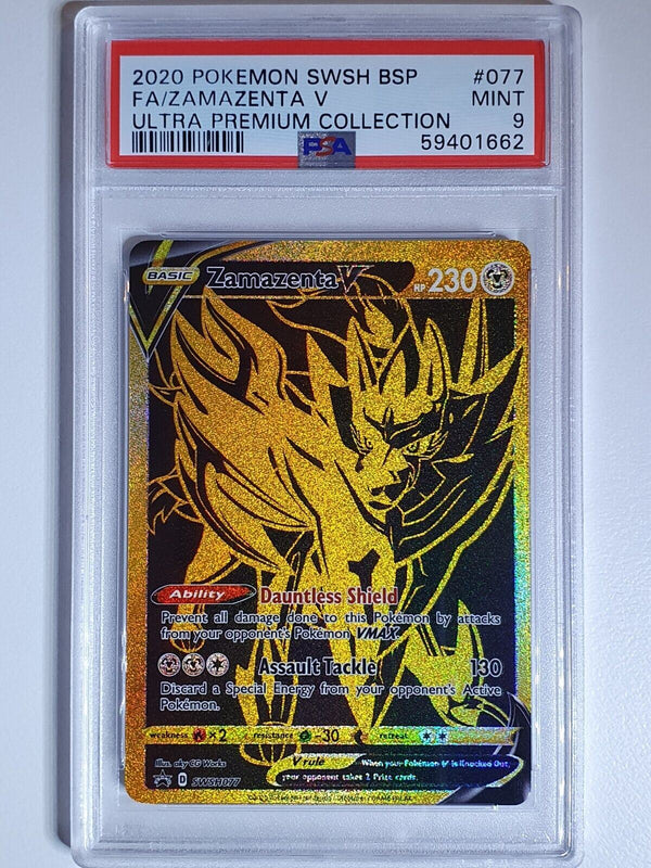 2020 Pokemon Zamazenta V SWSH077 Ultra Premium Collection - PSA 9