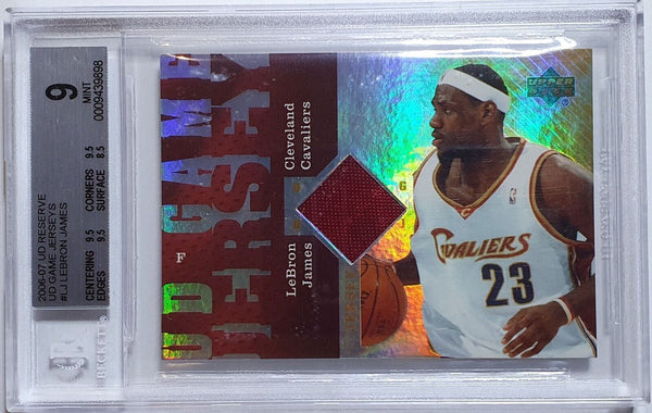 2006 Upper Deck Lebron James #PATCH Game Worn Jersey - BGS 9 (POP 7)