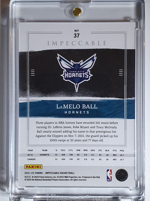 2021 Panini Impeccable LaMelo Ball #37 BRONZE /99 - Ready to Grade