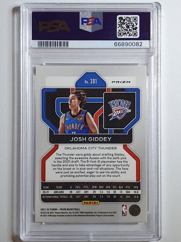 2021 Panini Prizm Josh Giddey Rookie #301 PULSAR HOLO - PSA 9 (POP 3)