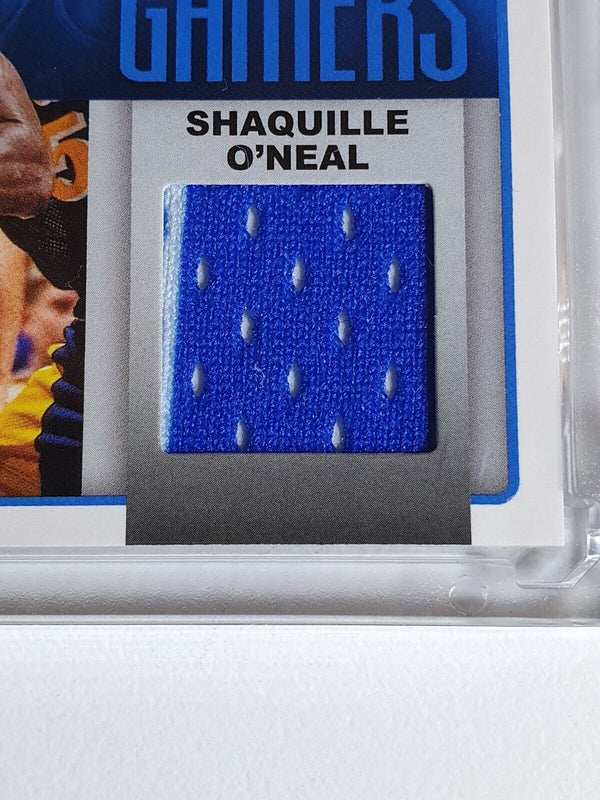 2014 Donruss Shaquille O'Neal #PATCH Game Worn 2 Color Striped Jersey Swatch