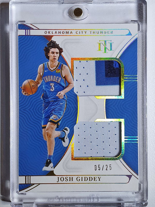 2021 National Treasures Josh Giddey Rookie PRIME #PATCH /25 Dual Jerseys