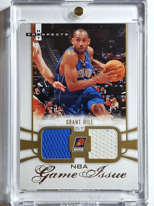 2007 Fleer Hot Prospects Grant Hill #PATCH Game Worn Dual Jerseys - Rare