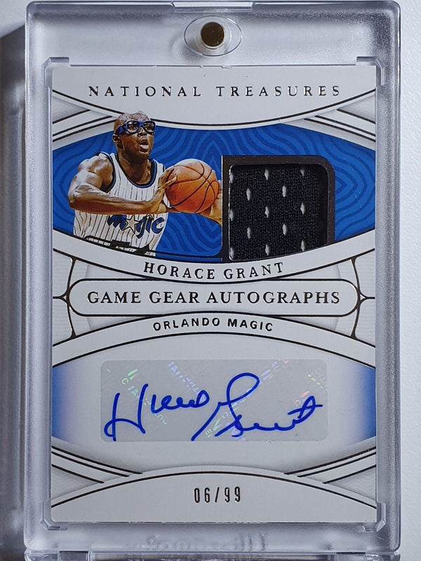 2021 National Treasures Horace Grant #PATCH AUTO /99 Game Worn Jersey Autograph