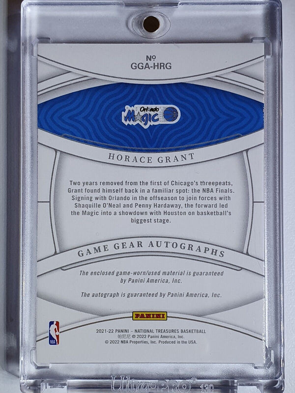 2021 National Treasures Horace Grant #PATCH AUTO /99 Game Worn Jersey Autograph