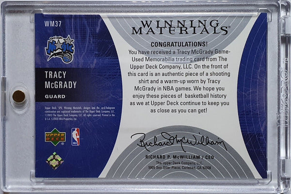 2005 Upper Deck SPx Tracy McGrady #PATCH Dual Game Worn Jerseys - Rare