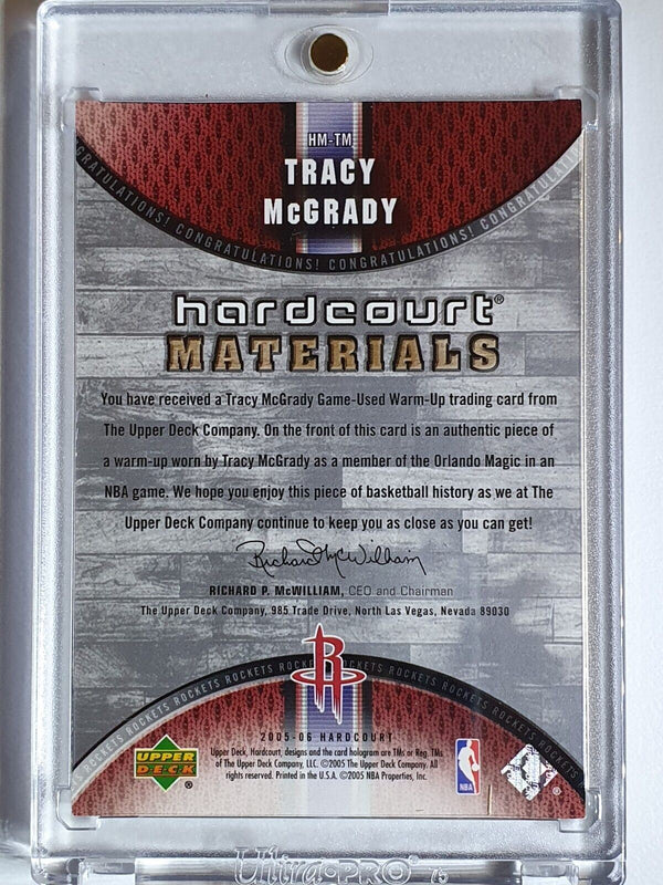 2005 Upper Deck Hardcourt Tracy McGrady #PATCH /99 Game Worn Jersey - Rare