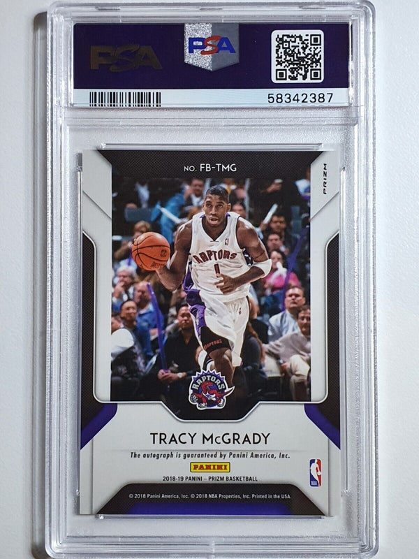 2018 Prizm Tracy McGrady AUTO FASTBREAK HOLO Autographs - PSA 9 (POP 2)