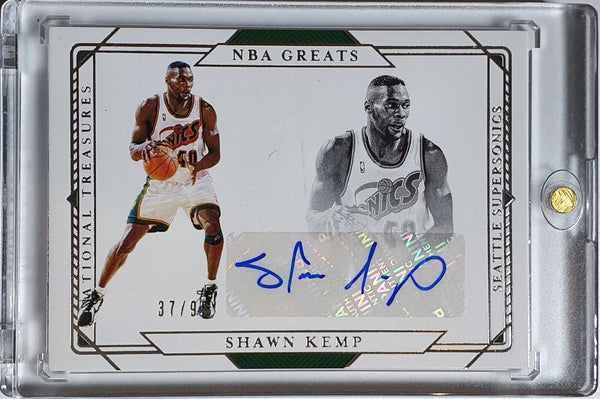 2020 Panini National Treasures Shawn Kemp AUTO /99 NBA Greats Signatures - Rare