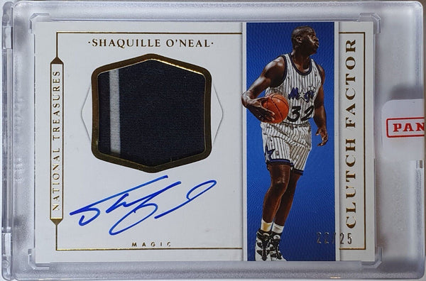2015 National Treasures Shaquille O'Neal PATCH AUTO /25 Prime Jersey Swatch