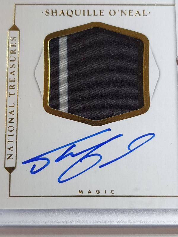 2015 National Treasures Shaquille O'Neal PATCH AUTO /25 Prime Jersey Swatch