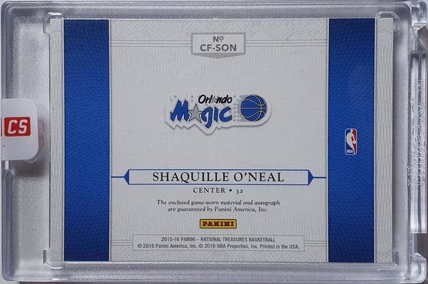 2015 National Treasures Shaquille O'Neal PATCH AUTO /25 Prime Jersey Swatch