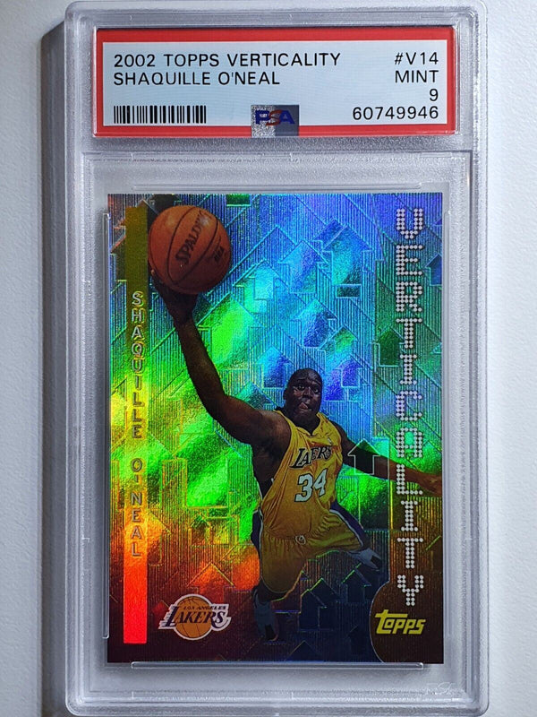 2002 Topps Shaquille O'Neal #V14 VERTICALITY Holo - PSA 9 (POP 12)