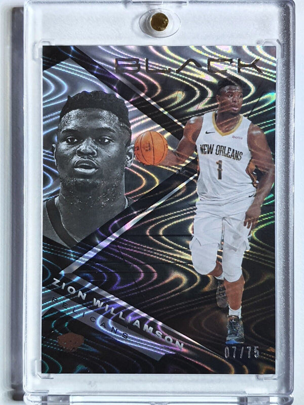 2021 Panini Black Zion Williamson #59 SWIRLORAMA HOLO /75 - Ready to Grade