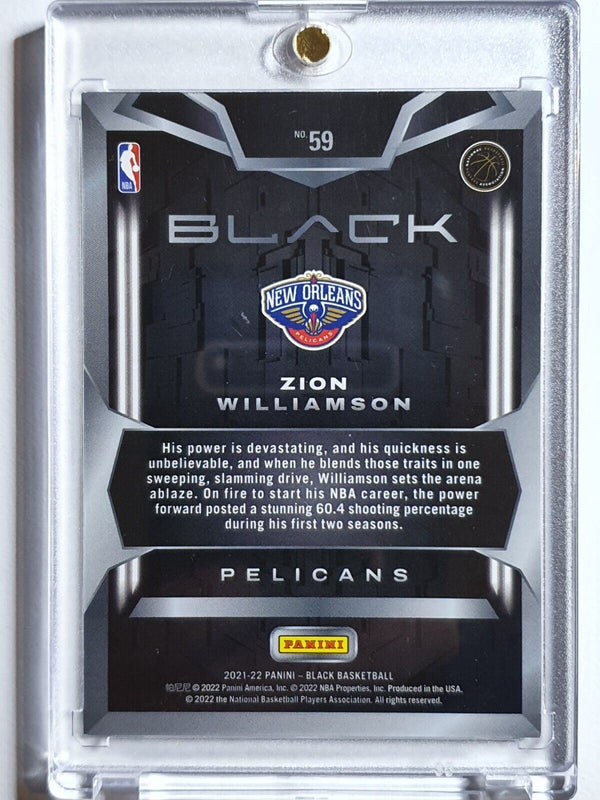 2021 Panini Black Zion Williamson #59 SWIRLORAMA HOLO /75 - Ready to Grade