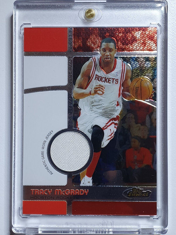 2006 Topps Finest Tracy McGrady #PATCH /2080 Game Worn Jersey - Rare