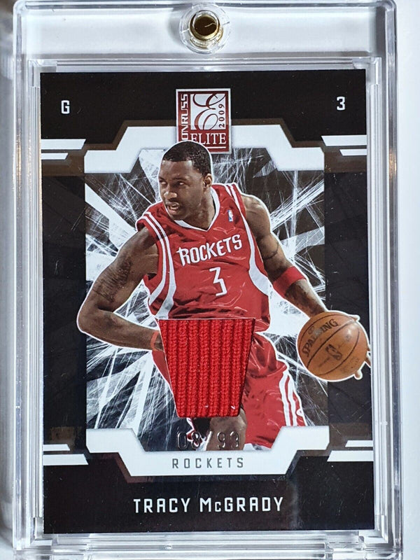 2009 Panini Donruss Elite Tracy McGrady #PATCH /99 Game Worn Jersey - Rare