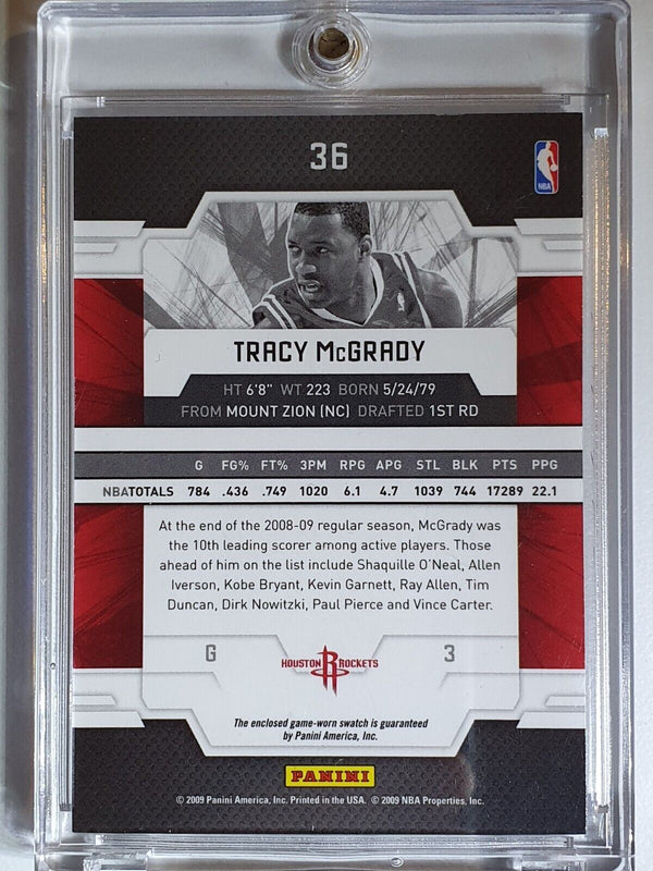 2009 Panini Donruss Elite Tracy McGrady #PATCH /99 Game Worn Jersey - Rare