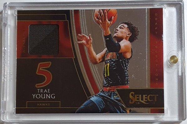 2018 Panini Select Trae Young Rooke #PATCH Rookie Selections Jersey - Rare