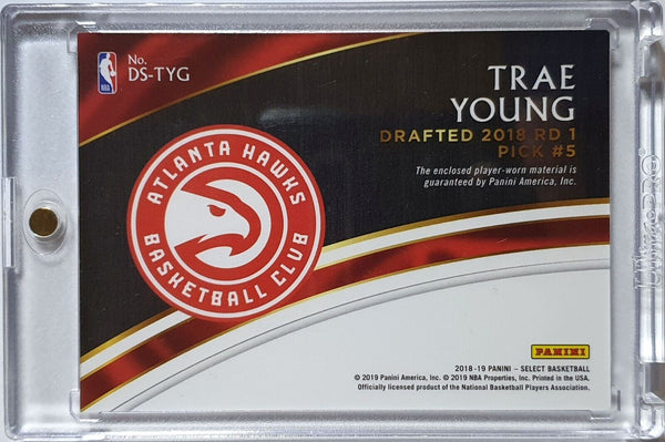 2018 Panini Select Trae Young Rooke #PATCH Rookie Selections Jersey - Rare