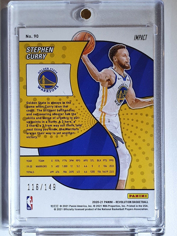 2020 Panini Revolution Stephen Curry #90 IMPACT /149 Holo - Ready to Grade