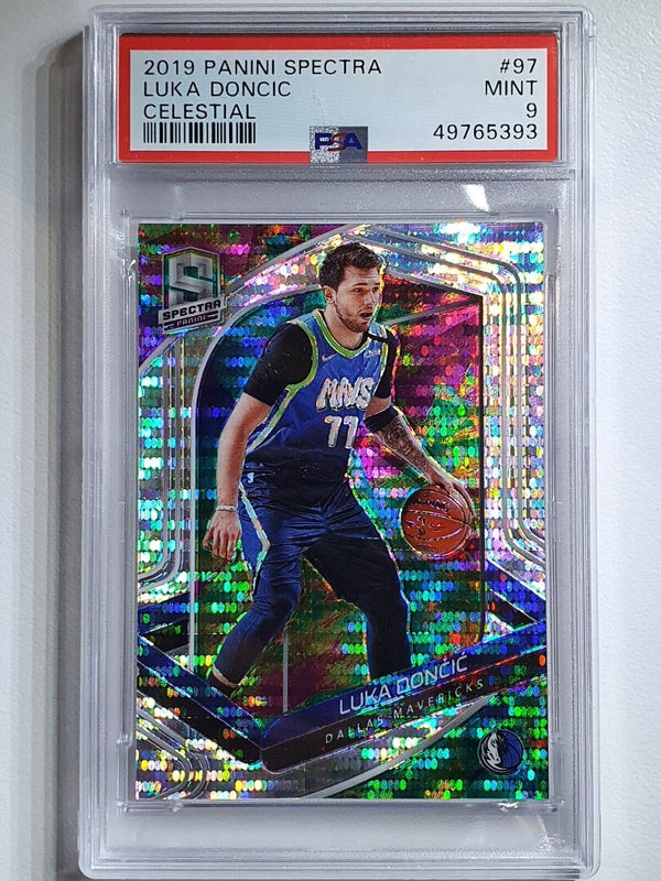 2019 Panini Spectra Luka Doncic #97 CELESTIAL Prizm /99 - PSA 9 (POP 22)