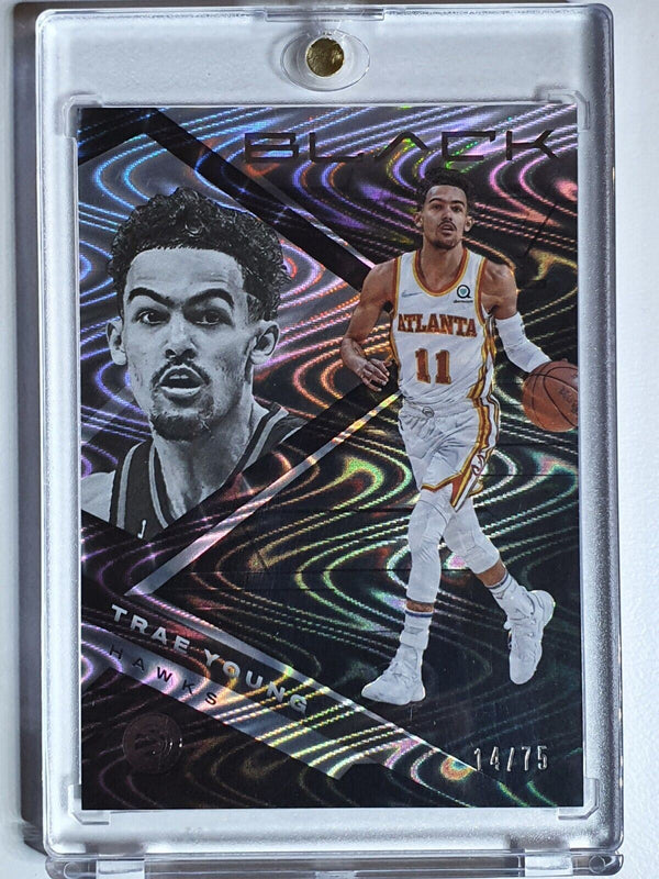 2021 Panini Black Trae Young #21 SWIRLORAMA HOLO /75 - Ready to Grade