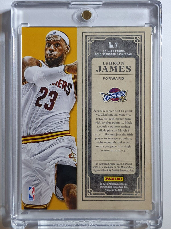 2015 Gold Standard LeBron James #PATCH /25 Game Worn Jersey - Ready to Grade