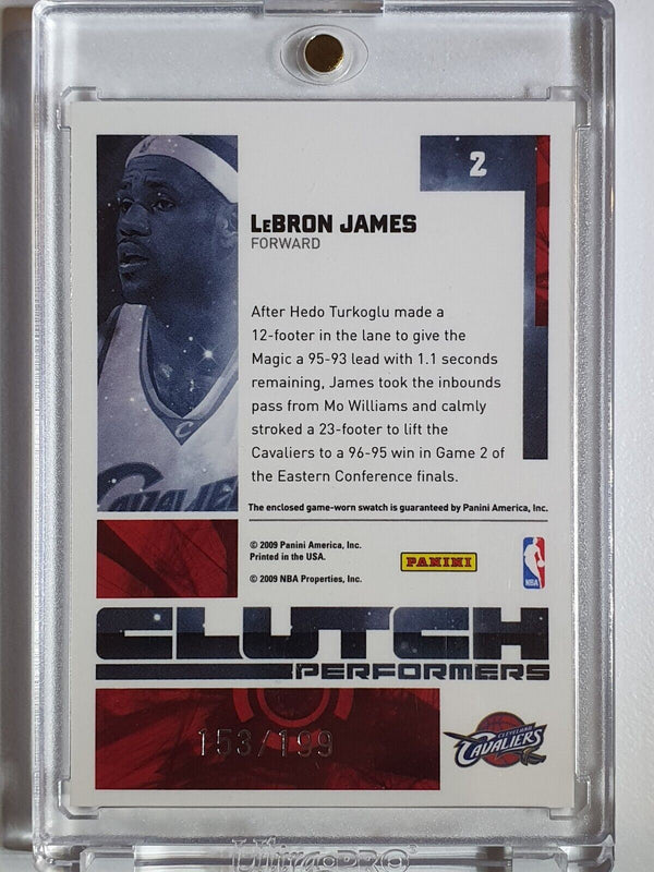 2009 Donruss Elite Lebron James #PATCH /199 Game Worn Jersey - Rare