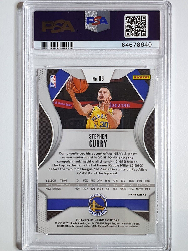 2019 Panini Prizm Stephen Curry #98 SILVER Prizm - PSA 9 (LOW POP)