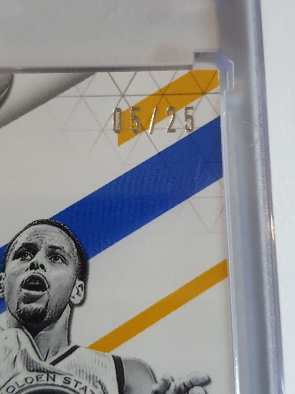 2015 Prestige Stephen Curry #PATCH PRIME /25 Game Worn Jersey - Rare
