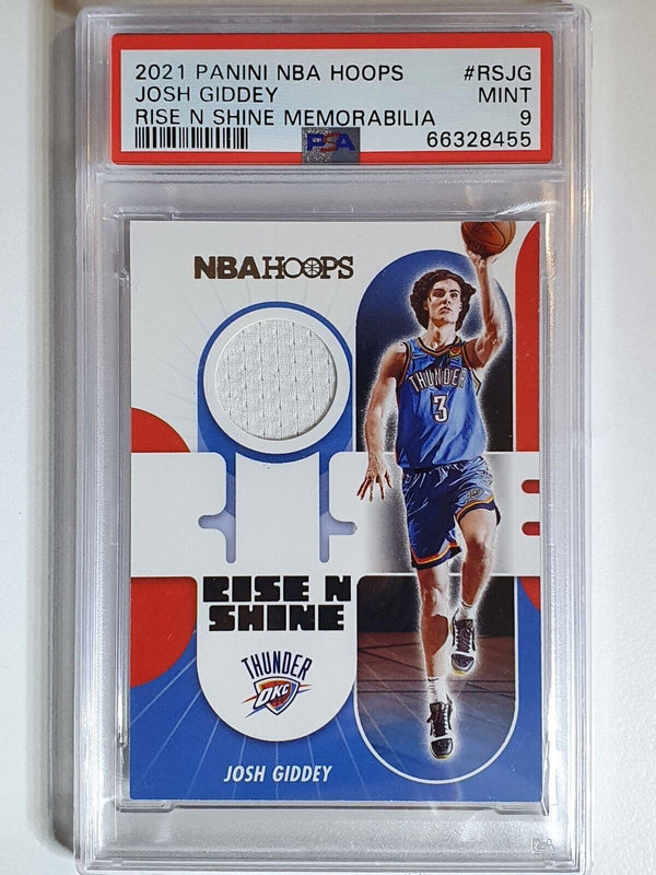 2021 Panini NBA Hoops Josh Giddey Rookie #PATCH Rise N Shine - PSA 9 (POP 2)