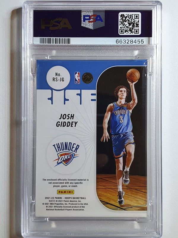 2021 Panini NBA Hoops Josh Giddey Rookie #PATCH Rise N Shine - PSA 9 (POP 2)