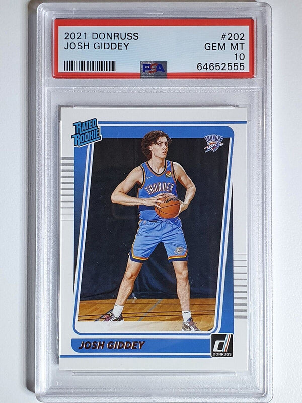 2021 Panini Donruss Josh Giddey Rookie #202 RC - PSA 10 (LOW POP)
