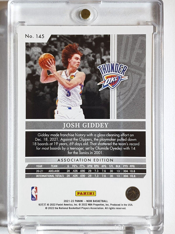 2021 Noir Josh Giddey Rookie #145 SILVER /35 HOLO Association Edition - RARE