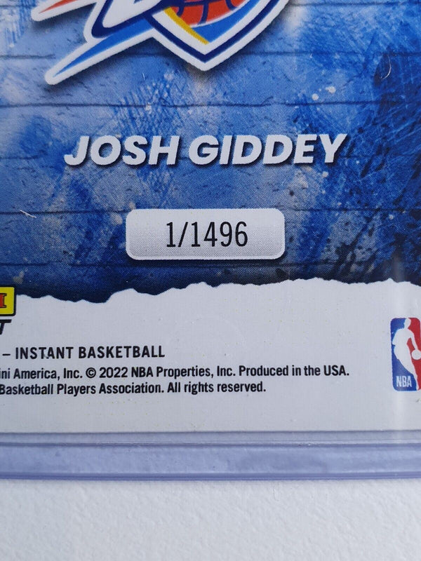 2022 Panini Instant Josh Giddey Rookie #MC21 /1496 My City - Ready to Grade