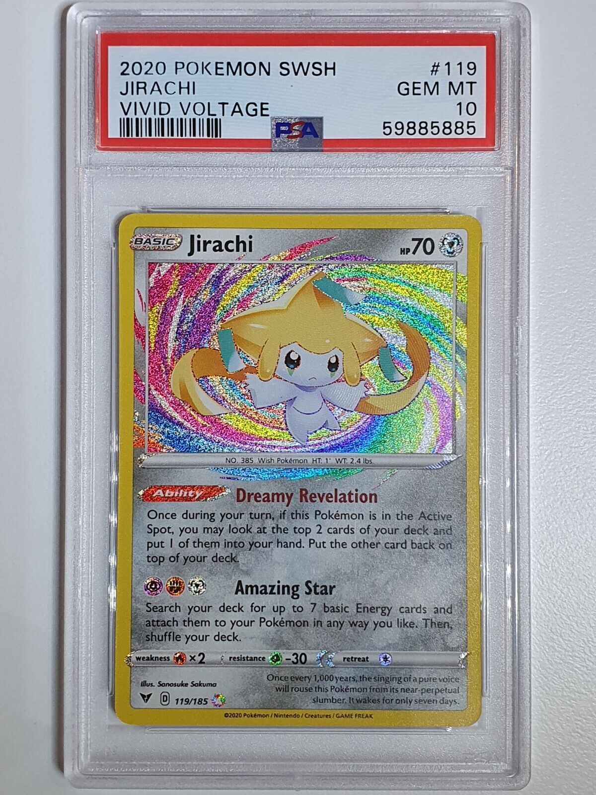 2020 Pokemon Jirachi 119/185 AMAZING RARE Vivid Voltage
