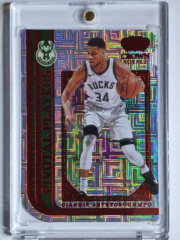 2021 Crown Royale Giannis Antetokounmpo #1 Asia RED Holo Pivotal Players - Rare