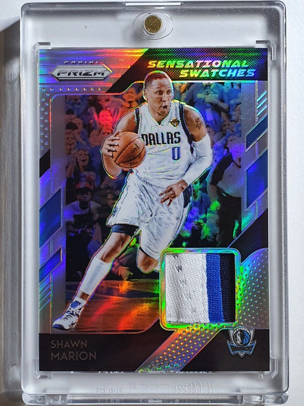 2018 Prizm Shawn Marion PRIME #PATCH /10 SILVER HOLO Game Worn Jersey