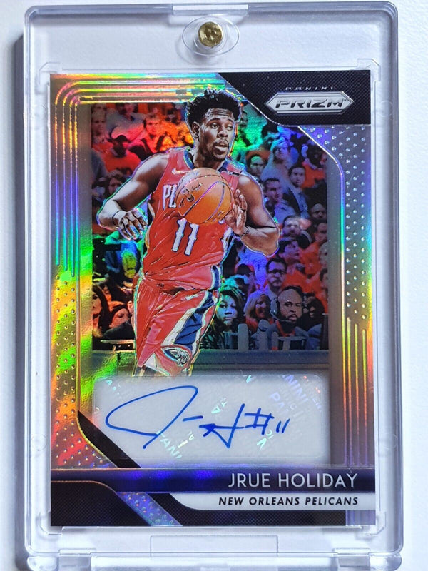 2018 Panini Prizm Jrue Holiday AUTO SILVER Holo Signatures - Ready to Grade