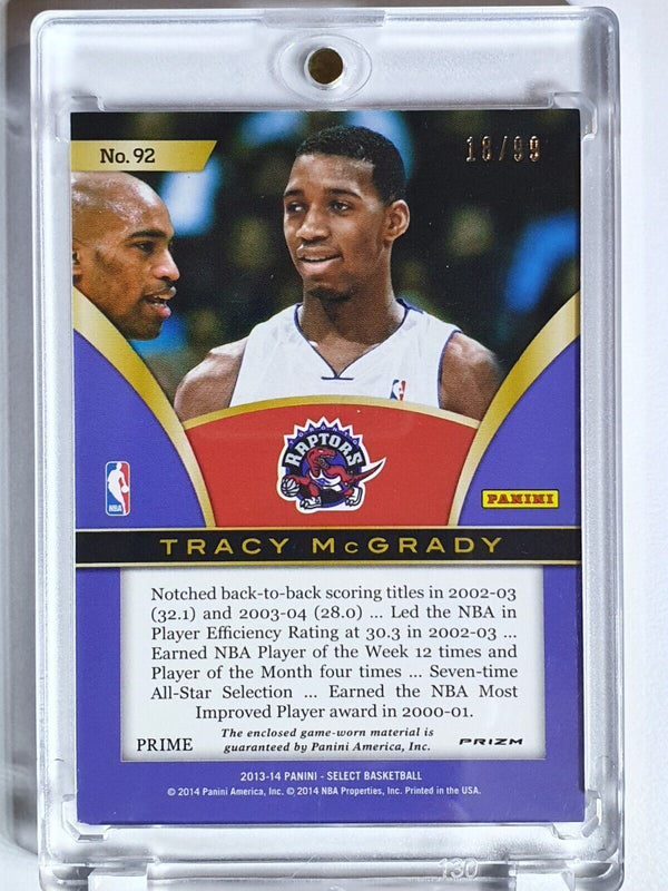 2013 Select Tracy McGrady #PATCH /99 PURPLE PRIZM Game Worn Jersey Relic - Rare