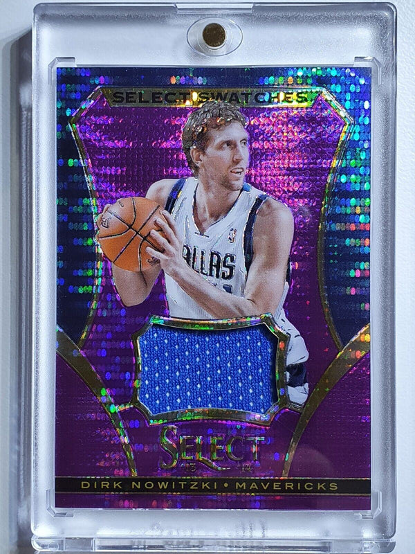 2013 Select Dirk Nowitzki #PATCH /99 PURPLE PRIZM Game Worn Jersey Relic - Rare