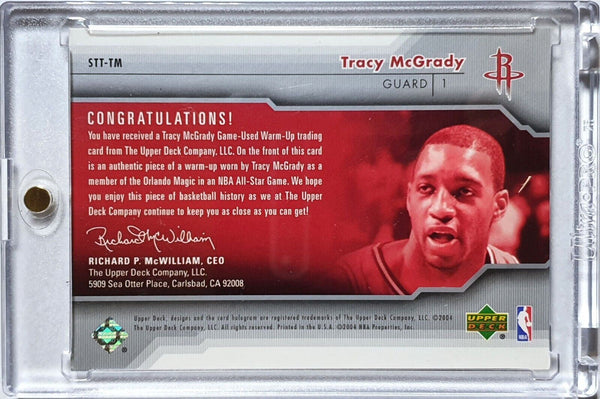 2004 Upper Deck Tracy McGrady #PATCH All Star Game Worn Jersey - Rare