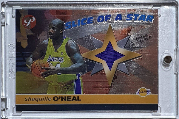 2001 Topps Pristine Shaquille O'Neal #PATCH Game Worn Jersey - Rare