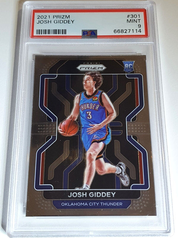 2021 Panini Prizm Josh Giddey Rookie #301 RC - PSA 9 (LOW POP)