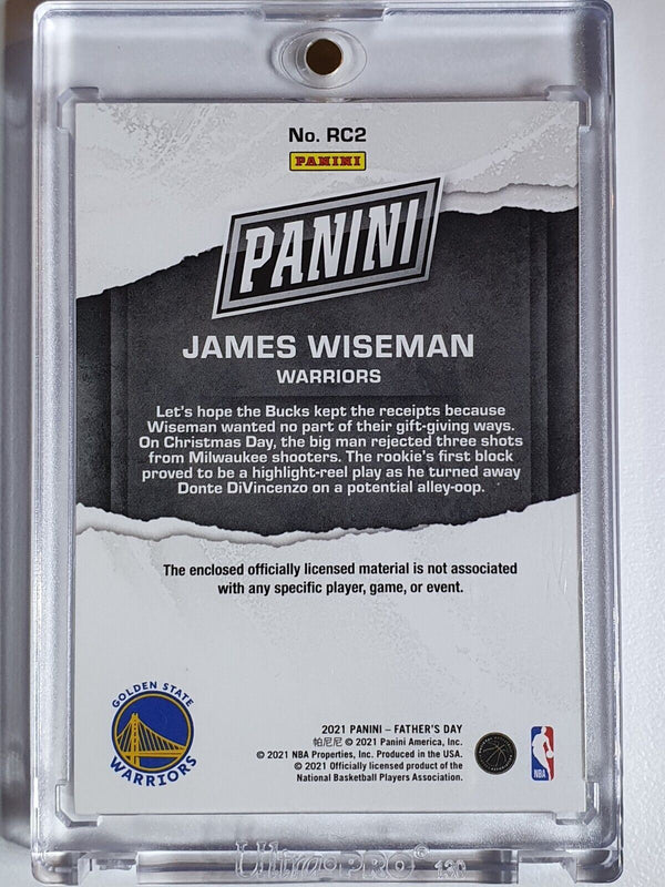 2021 Panini James Wiseman Rookie #RC2 RAINBOW SPOKES /25 Jersey - Rare