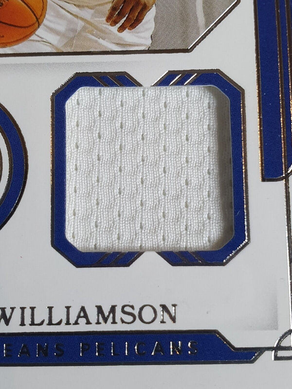 2020 National Treasures Zion Williamson #PATCH /99 Game Gear Worn Jersey - Rare