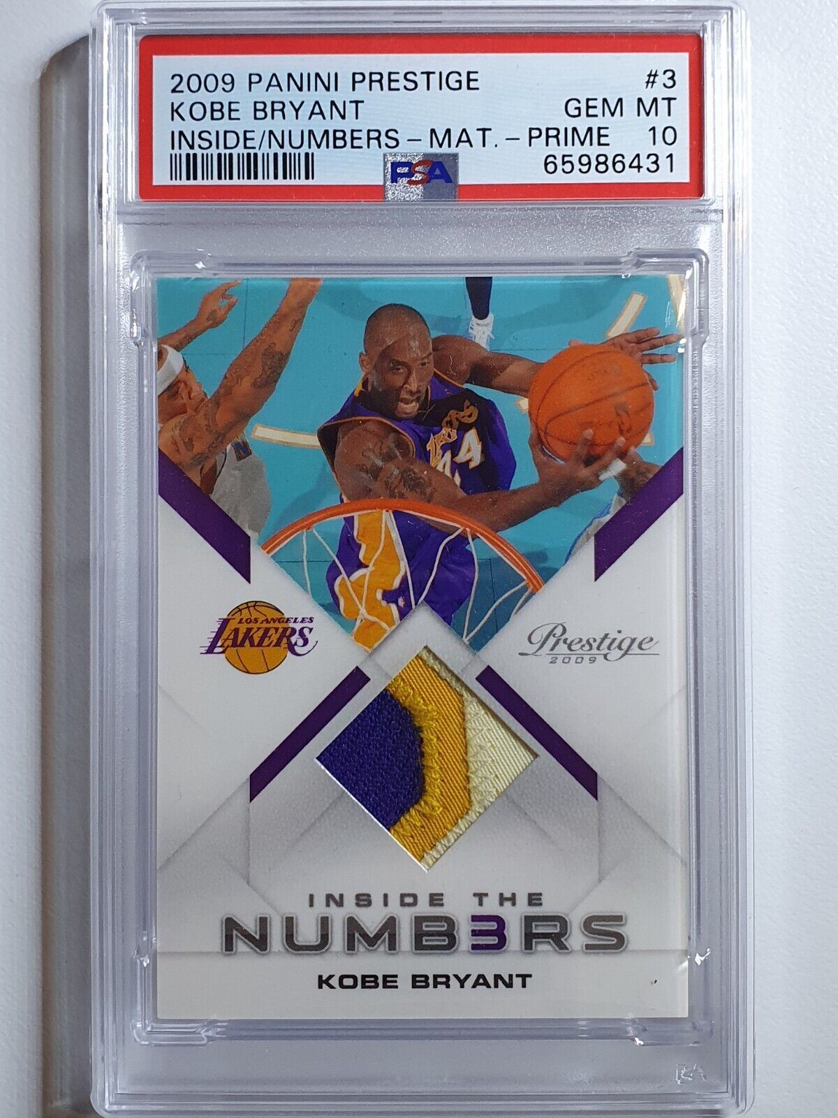 Kobe Bryant Lakers Jersey ECG 9.5 Gem Elite